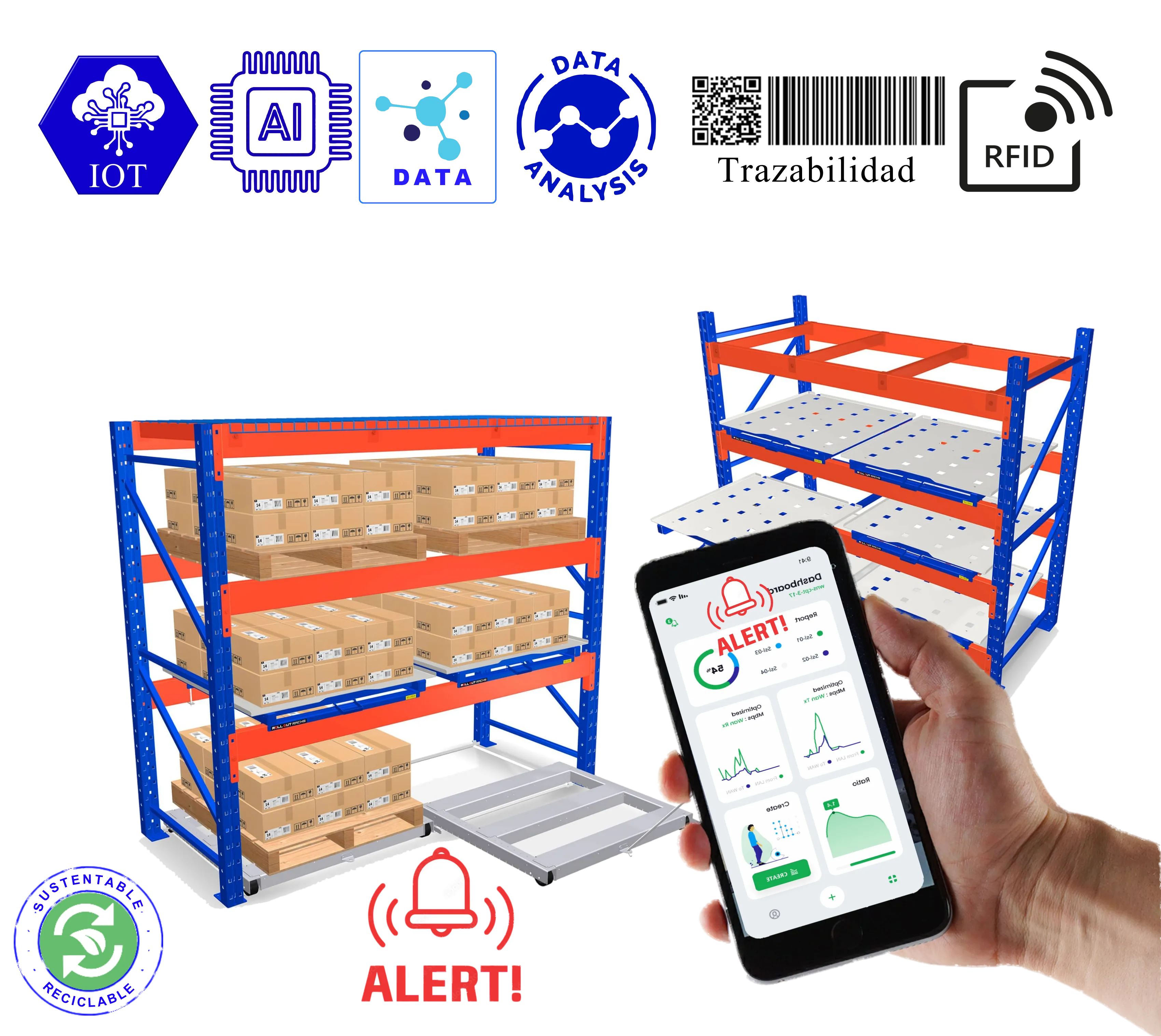Control Inventario IOT control RAck Pallet Bins